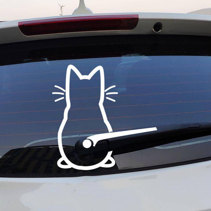 Reflektirajuća naljepnica - Mačka, za stražnje staklo na automobilu