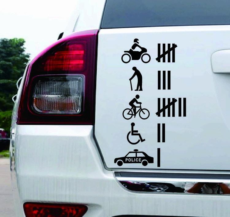 Naljepnica za auto - Crni humor - Prekršaji vozača