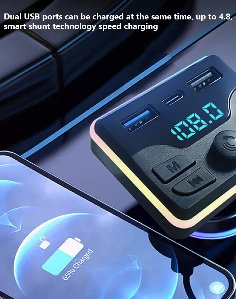 FM transmiter za auto sa zaslonom