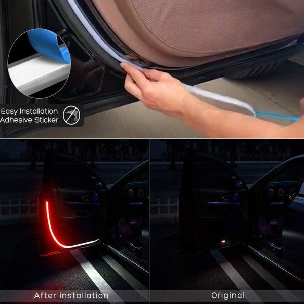 LED svjetla za vrata automobila - crvena/bijela